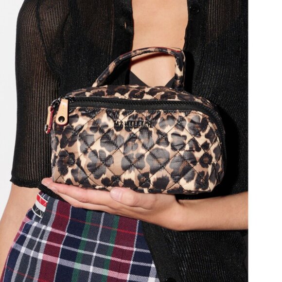 MZ Wallace Leopard Metro Accordion Cosmetic II Bag - NWT - Picture 3 of 7
